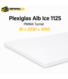 Plexiglas Alb Ice 1125 PMMA turnat 20 x 2030 x 3050 mm